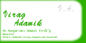 virag adamik business card